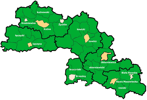 Mapa Skierniewice