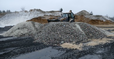 Hałda odpadów na wyrobisku